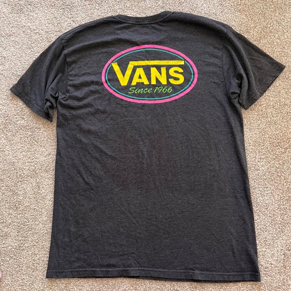 Vans Vibrant Colorful Graphic Y2K Tshirt Unisex Mens Large